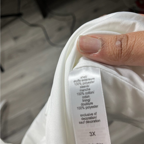 Maurices White Eyelet Puff Dress NWT cottage core garden girl brunch smocked fem - Picture 5 of 6